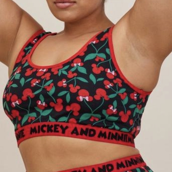 Disney Minnie Mouse Cotton Scoop Neck Bralette Sz M/L - Picture 4 of 8